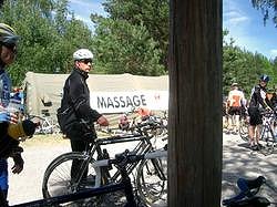 Ein Massagezelt. Hier geht's zur Großansicht...